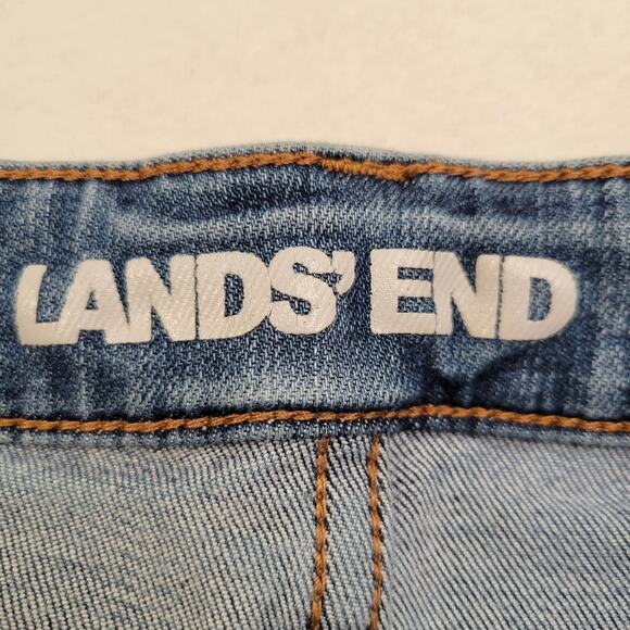 Lands' End Jeans Women's Size 10 Blue Mid Rise Bootcut Denim Stretch Faded - Picture 9 of 13